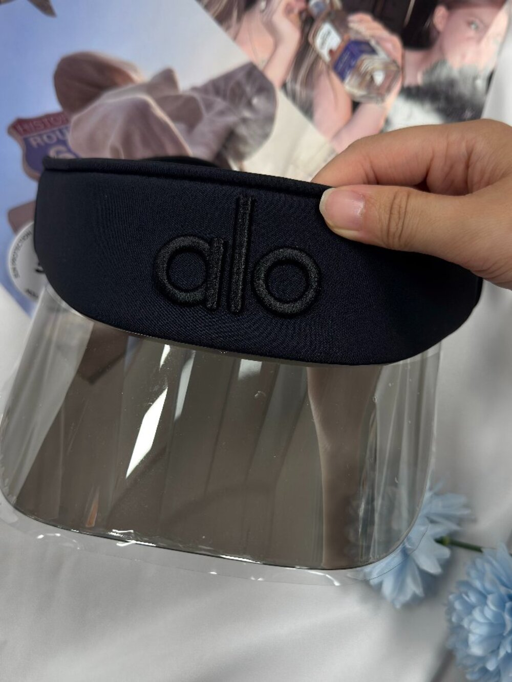 NWT🥏Alo Yoga Airlift Solar Visor Black Tennis Golf Cap🧢Minimal Sport Style - Picture 3 of 6